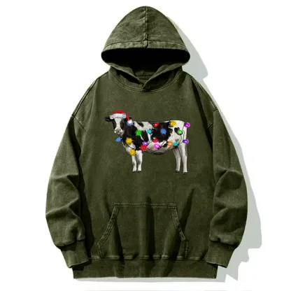 Tokyo-Tiger Christmas Cow Washed Hoodie
