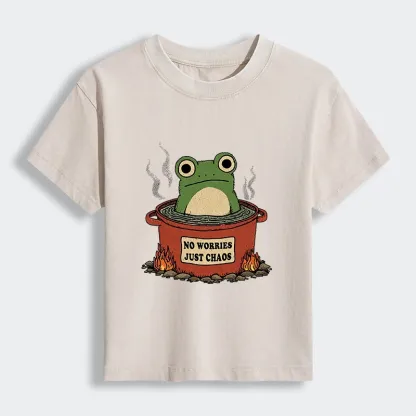 Tokyo-Tiger Frog：No Worries，Just Chaos Women's Washed T-shirt