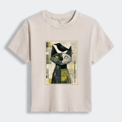Tokyo-Tiger The Cat And The Crow Are Planning To Rule The World Women's Washed T-shirt