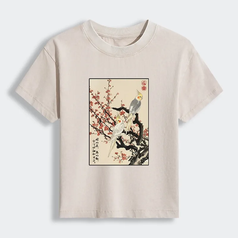 Tokyo-Tiger Whispers of Silent Blossoms Women's Washed T-shirt