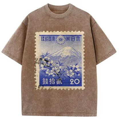 Tokyo-Tiger Japan Vintage Stamp Washed T-Shirt