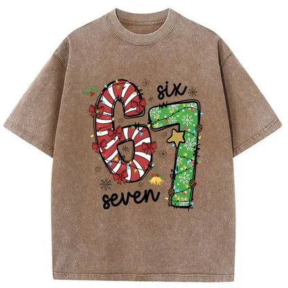 Tokyo-Tiger Six And Seven Funny Washed T-Shirt