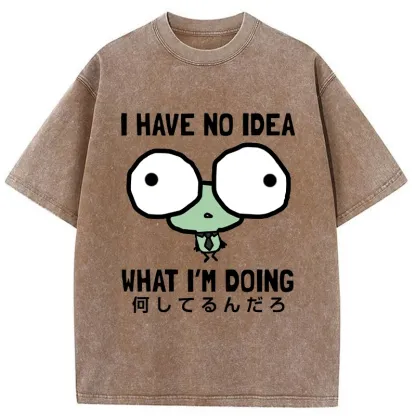 Tokyo-Tiger Silly Frog At Work Washed T-Shirt