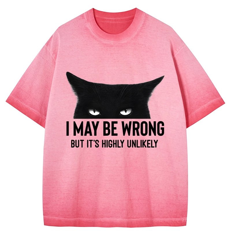Tokyo-Tiger Cat Can Do No Wrong Gradient Washed T-Shirt