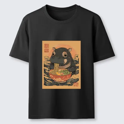 Tokyo-Tiger Moo Deng Eat Ramen Classic T-Shirt