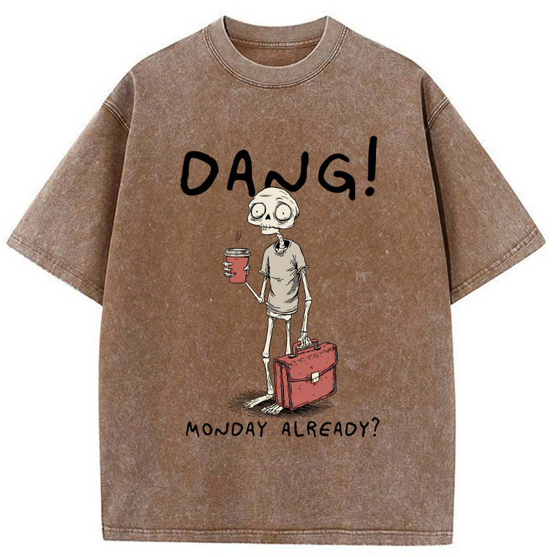 Tokyo-Tiger Workday Of The Skeleton Man Washed T-Shirt