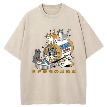 Tokyo-Tiger The Best Cure In The World Washed T-Shirt