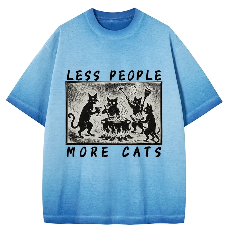 Tokyo-Tiger Cat Sacrifice Ceremony Gradient Washed T-Shirt