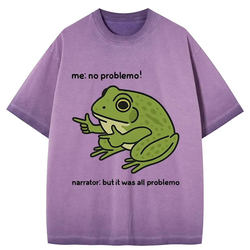 Tokyo-Tiger Stupid Frog Meme Gradient Washed T-Shirt