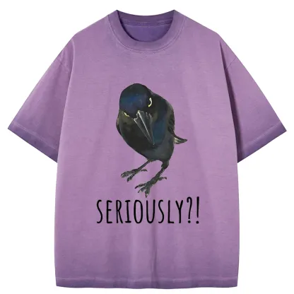 Tokyo-Tiger Raven's Question Gradient Washed T-Shirt