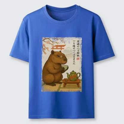 Tokyo-Tiger Tea Time With a Capybara Classic T-Shirt