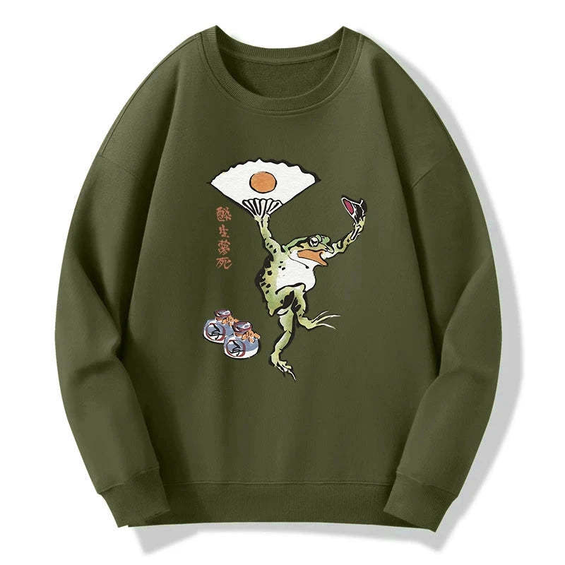 Tokyo-Tiger Dancing Frog Japanese Sweatshirt
