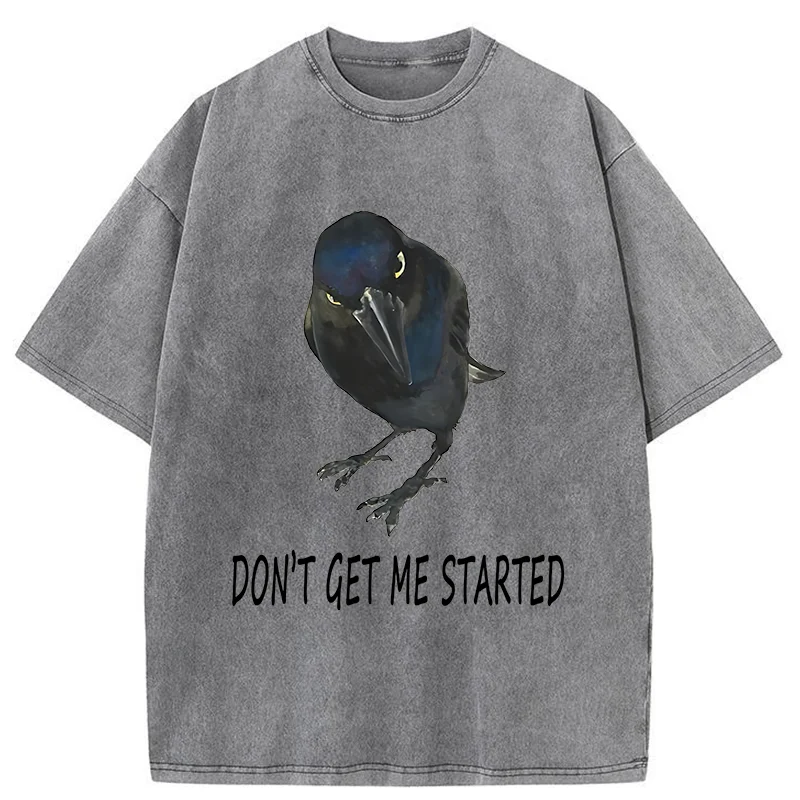 Tokyo-Tiger Angry Crow Meme Washed T-Shirt