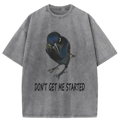 Tokyo-Tiger Angry Crow Meme Washed T-Shirt