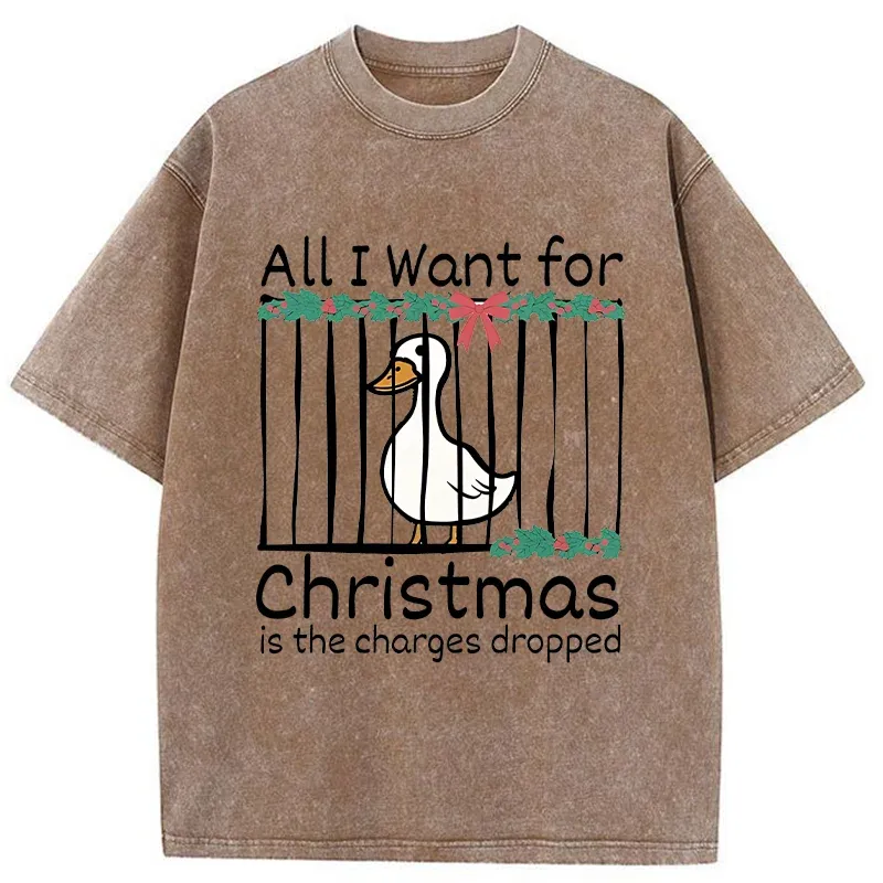 Tokyo-Tiger Christmas Stupid Goose Washed T-Shirt