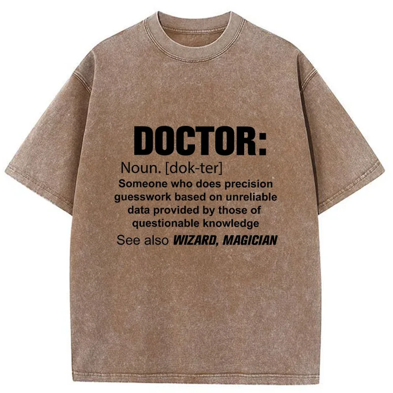 Tokyo-Tiger Doctor Funny Washed T-Shirt