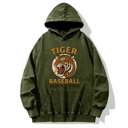 Tokyo-Tiger Osaka Japan Baseball Team Washed Hoodie