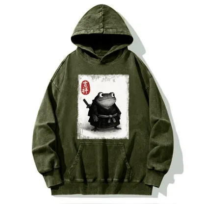 Tokyo-Tiger Blade of the Frog: A Samurai's Tale Washed Hoodie