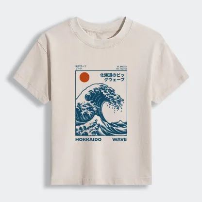 Tokyo-Tiger Hokkaido Wave Japan Women's Washed T-shirt
