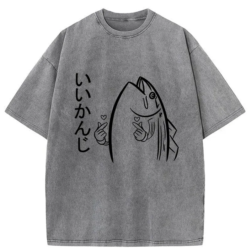 Tokyo-Tiger Fishman Expressing Love Washed T-Shirt