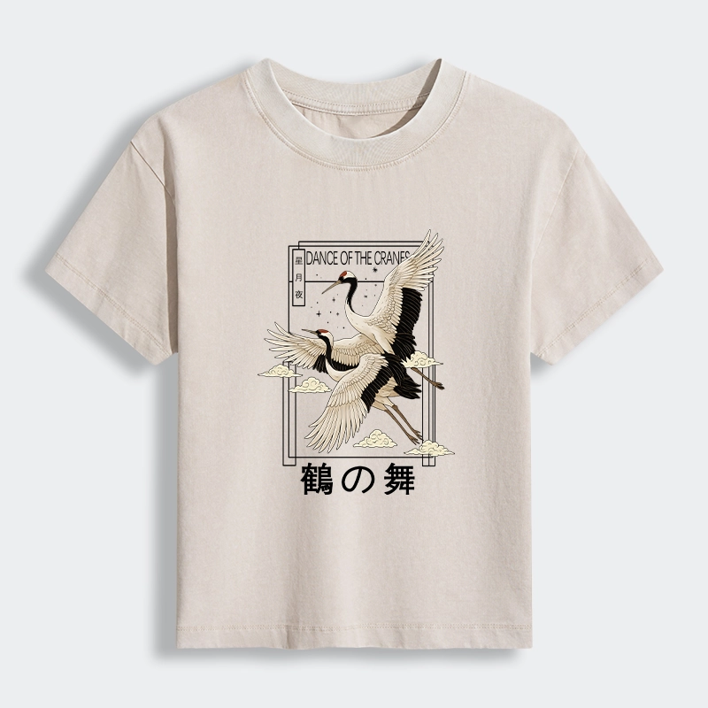 Tokyo-Tiger Dance Of The Cranes Women's Washed T-shirt