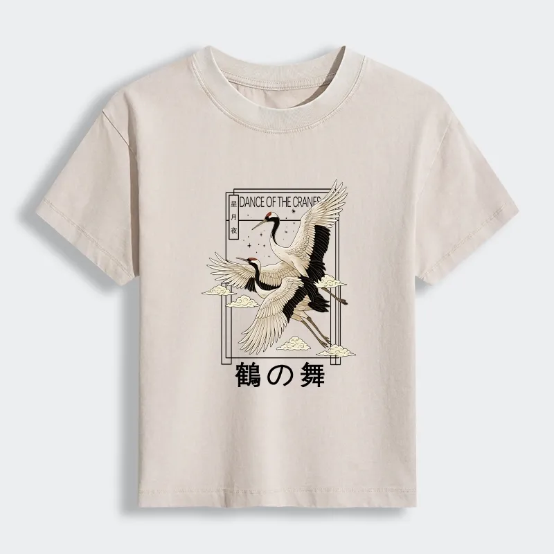 Tokyo-Tiger Dance Of The Cranes Women's Washed T-shirt