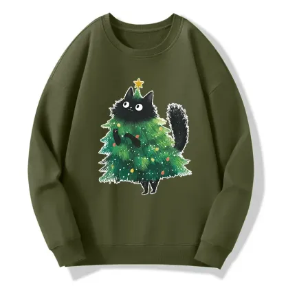 Tokyo-Tiger Christmas Tree Cat Japan Classic Sweatshirt