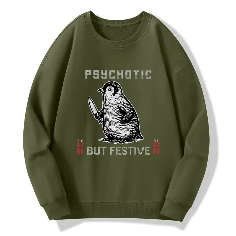 Tokyo-Tiger Overstimulated but Festive Christmas Classic Sweatshirt
