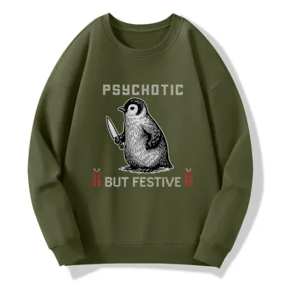 Tokyo-Tiger Overstimulated but Festive Christmas Classic Sweatshirt