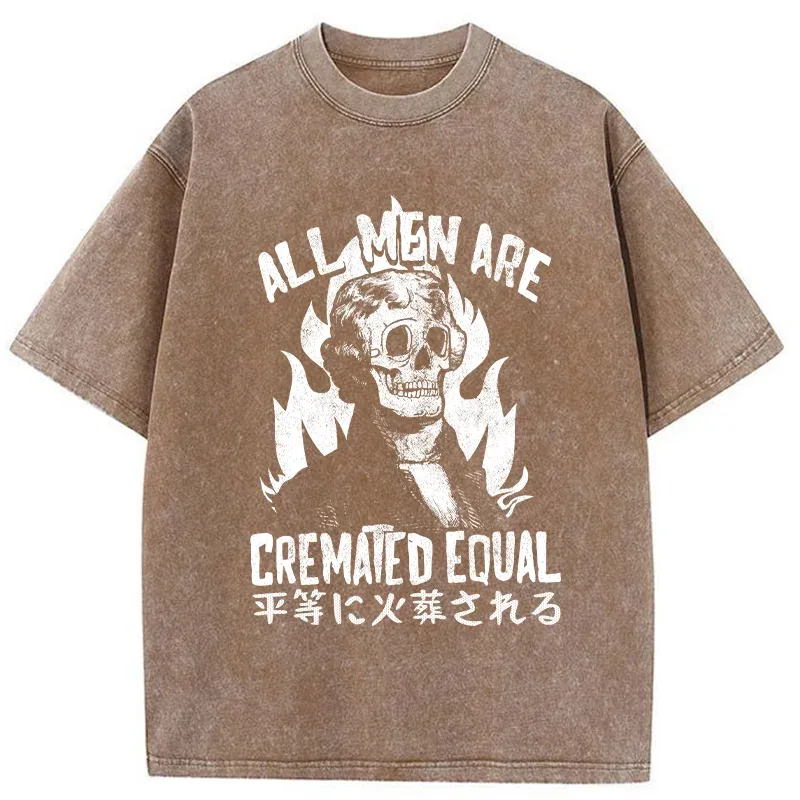 Tokyo-Tiger All Men Are Cremated Equal Washed T-Shirt