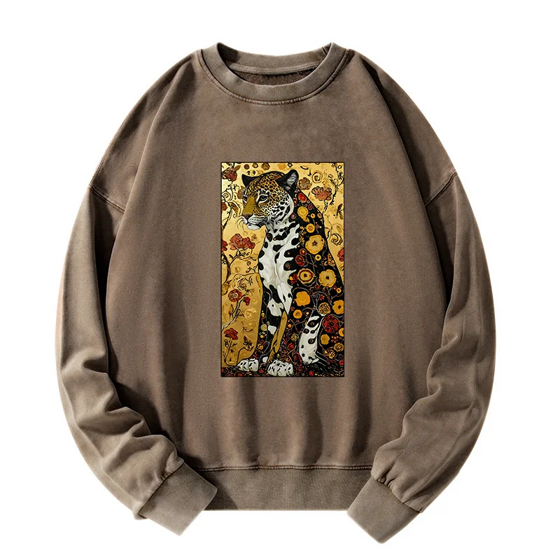 Tokyo-Tiger Magnificent Leopard Washed Sweatshirt