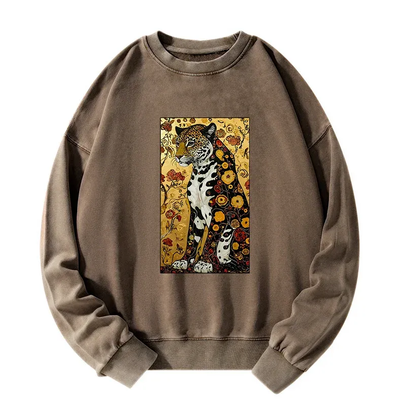 Tokyo-Tiger Magnificent Leopard Washed Sweatshirt