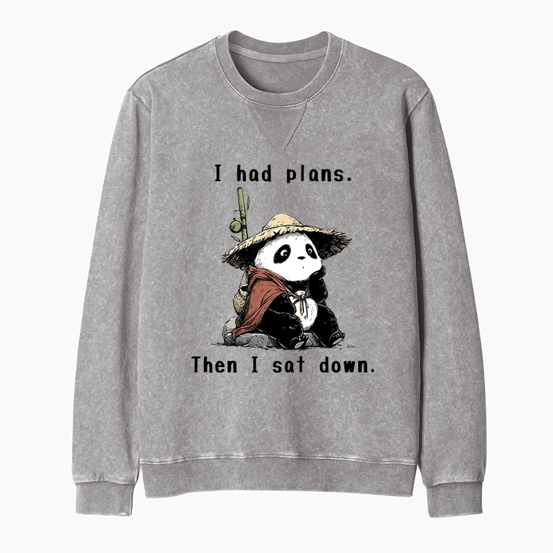 Tokyo-Tiger The Maybe Later Panda Washed Terry Sweatshirt