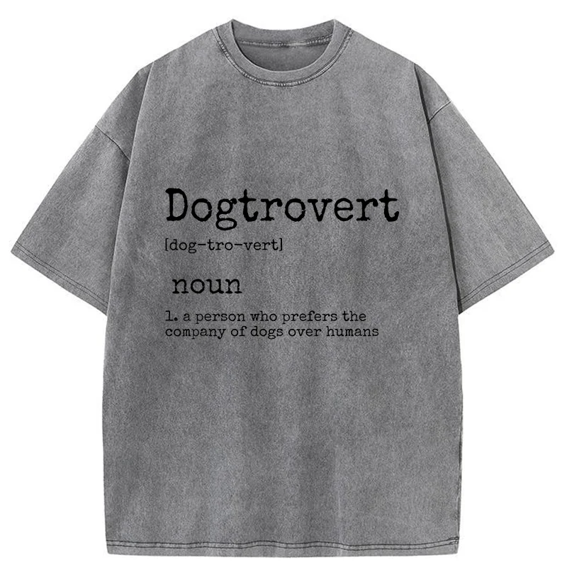 Tokyo-Tiger Dogtrovert Funny Washed T-Shirt