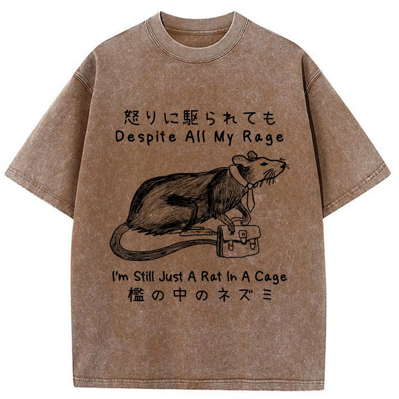 Tokyo-Tiger I'm A Rat In A Cage Washed T-Shirt