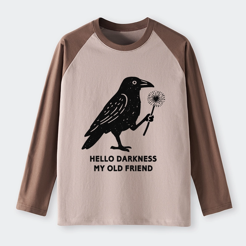 Tokyo-Tiger My Old Friend The Crow Raglan Long Sleeve T-shirt