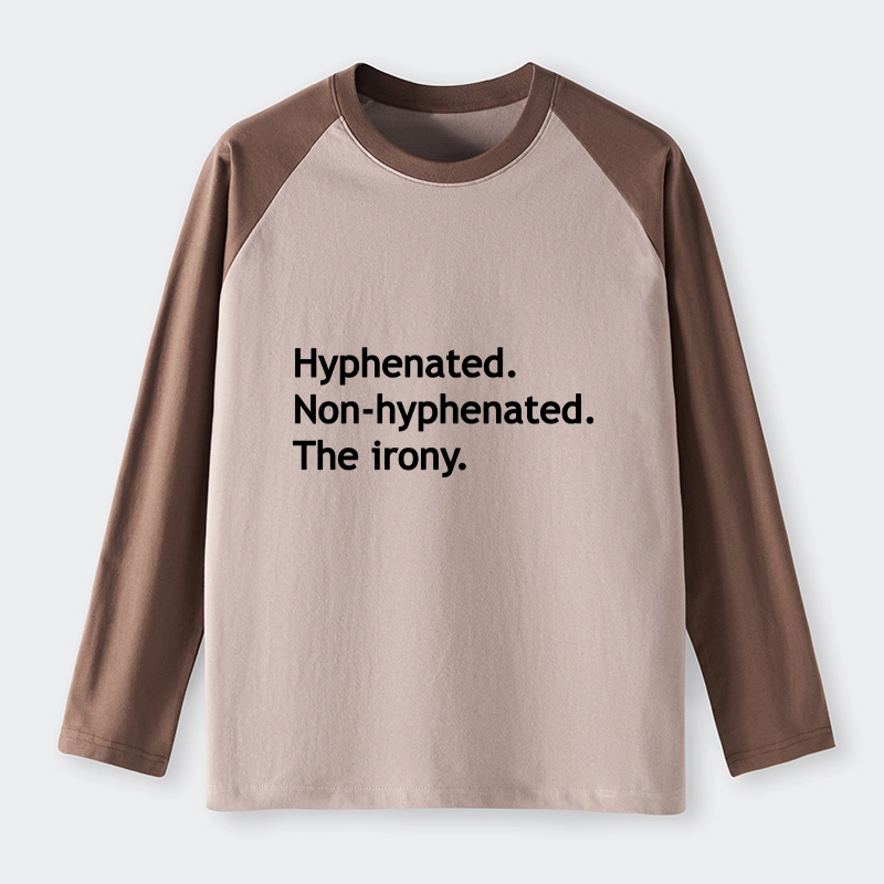 Tokyo-Tiger Hyphenated Funny Raglan Long Sleeve T-shirt
