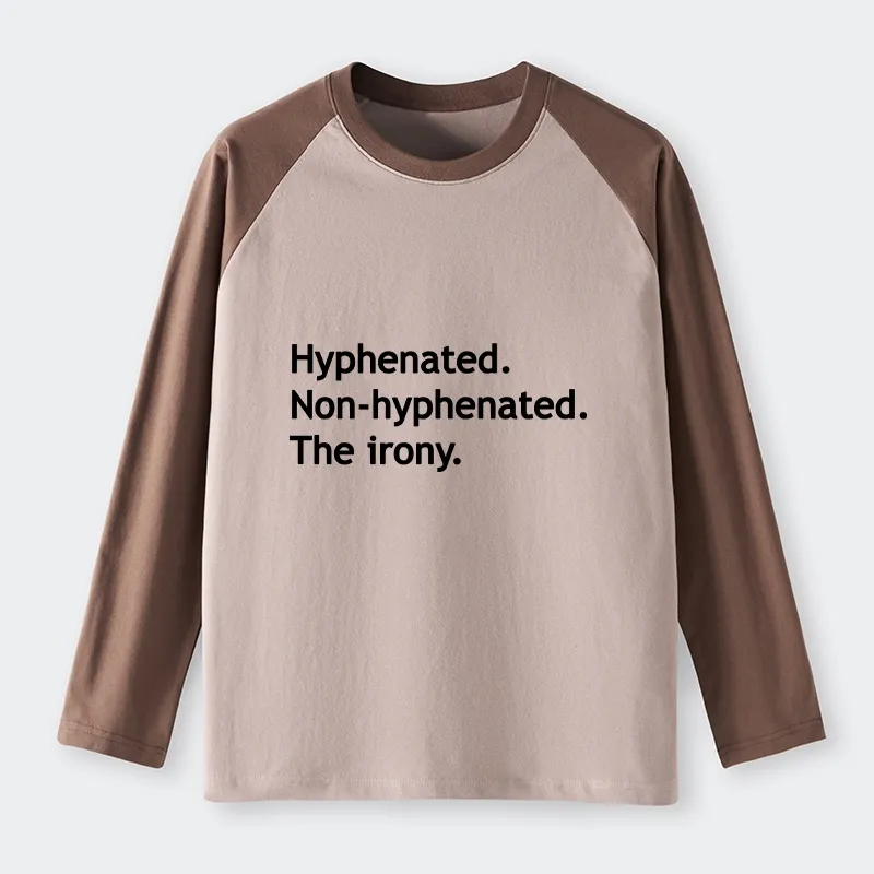 Tokyo-Tiger Hyphenated Funny Raglan Long Sleeve T-shirt