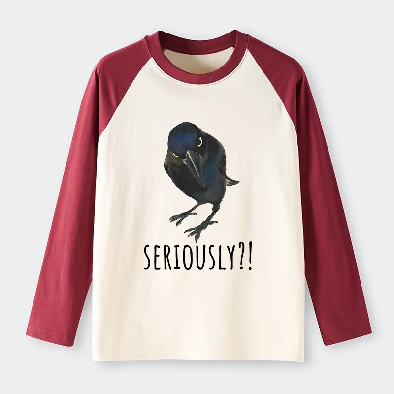 Tokyo-Tiger Raven's Question Raglan Long Sleeve T-shirt