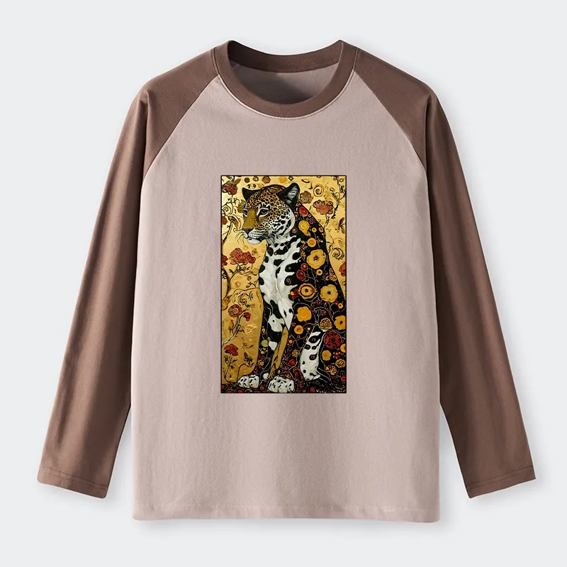 Tokyo-Tiger Magnificent Leopard Raglan Long Sleeve T-shirt