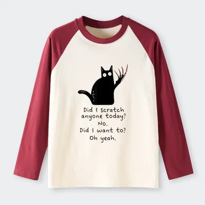 Tokyo-Tiger Cats With Sharp Claws Raglan Long Sleeve T-shirt