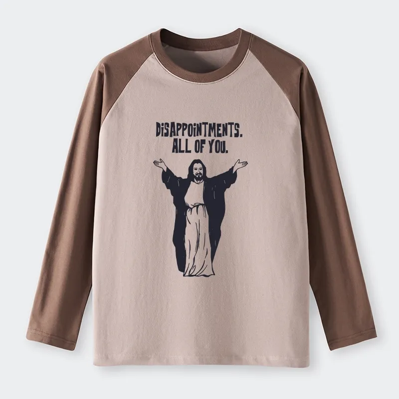 Tokyo-Tiger God Gives Disappointment Raglan Long Sleeve T-shirt