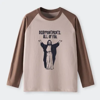 Tokyo-Tiger God Gives Disappointment Raglan Long Sleeve T-shirt