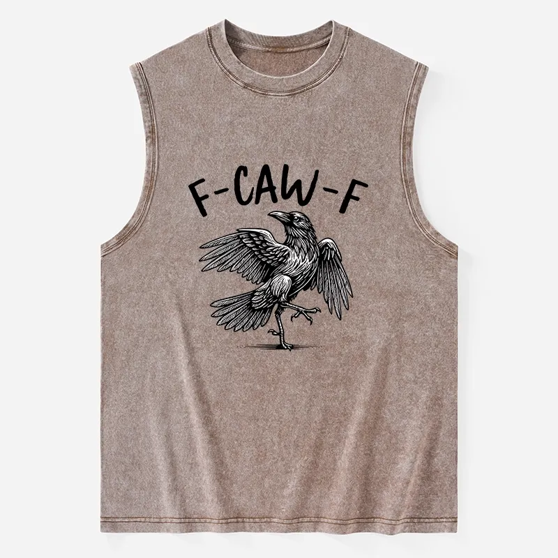 Tokyo-Tiger Crow's Cry Funny Washed Tank