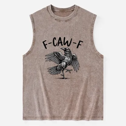 Tokyo-Tiger Crow's Cry Funny Washed Tank