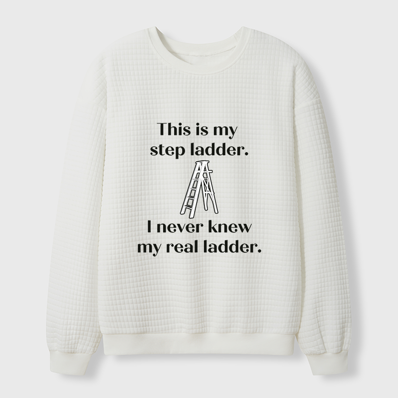 Tokyo-Tiger A Real Ladder Funny Waffle Sweatshirt
