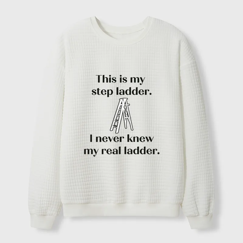 Tokyo-Tiger A Real Ladder Funny Waffle Sweatshirt