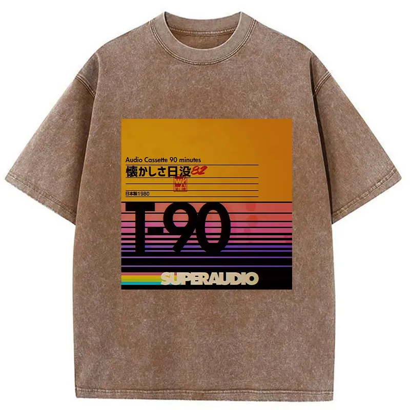 Tokyo-Tiger Audio Cassette 90 Minutes Washed T-Shirt Sale