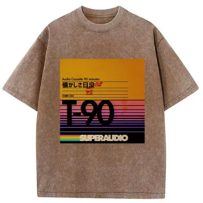 Tokyo-Tiger Audio Cassette 90 Minutes Washed T-Shirt