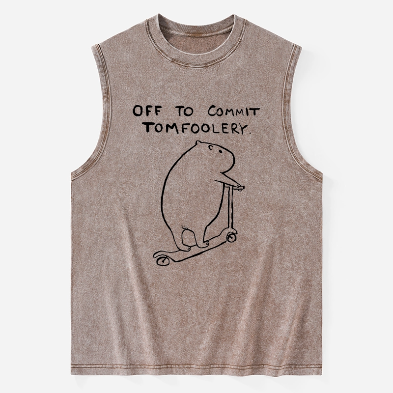 Tokyo-Tiger Capybara Is Ready To Do Something Bad Washed Tank